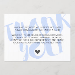 Bok-begärandekort för Pojke Shower Inbjudningar