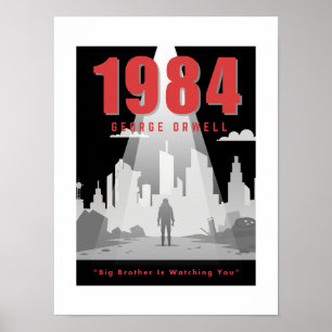 Bok Big Brother tittar på 1984 Inspired Poster