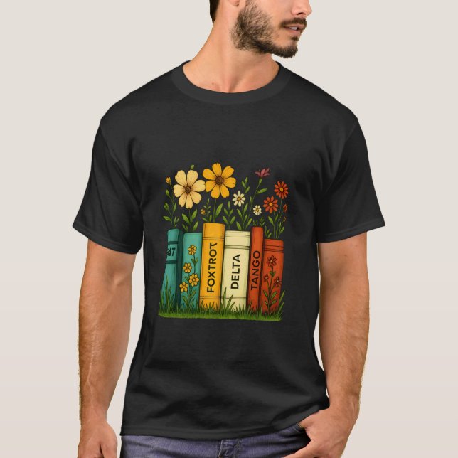 Bok Blomma 8647 Foxtrots Deltas Tangos T Shirt (Framsida)