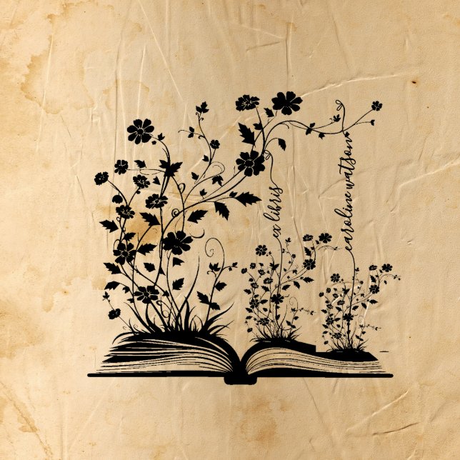 Bok Bloom Ex libris Stämpel (Skapare uppladdad)