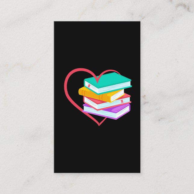 Bok Bookworm Reader Cute Reading Visitkort (Framsida)