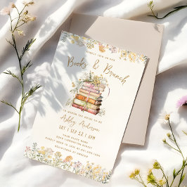 Bok & Brunch Boho Inbjudningskort för möhippan