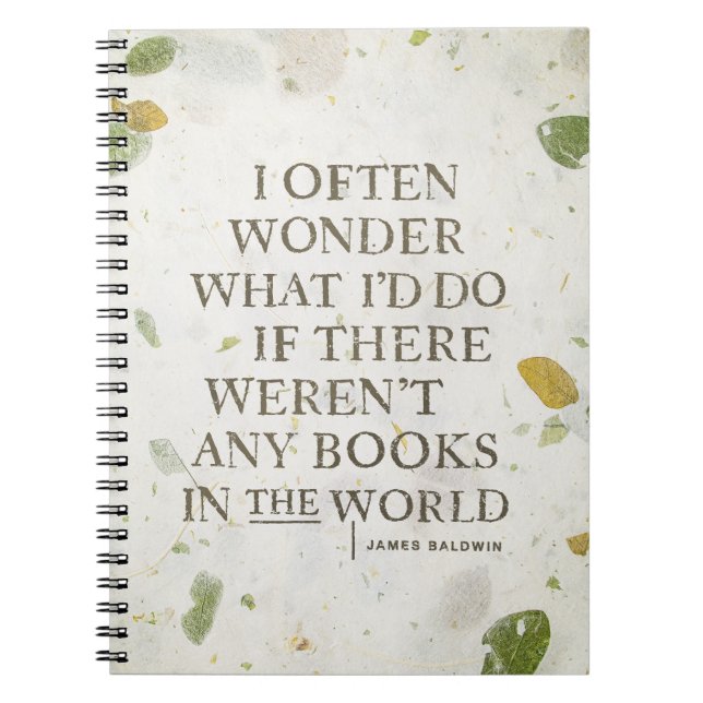 Bok-citat av James Baldwin Anteckningsbok (Framsidan)
