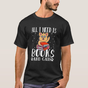 Bok Citat Katt Puns Bok Läsning Ext Design T Shirt