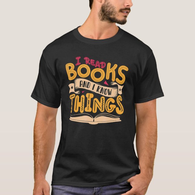 Bok-citatteckensymbolen Pun Bok Reading Text Desig T Shirt (Framsida)