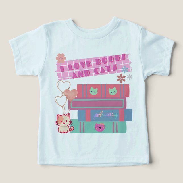 Bok Coquette - Kattälskare - Klipp Isblå  T Shirt (Design Framsida)