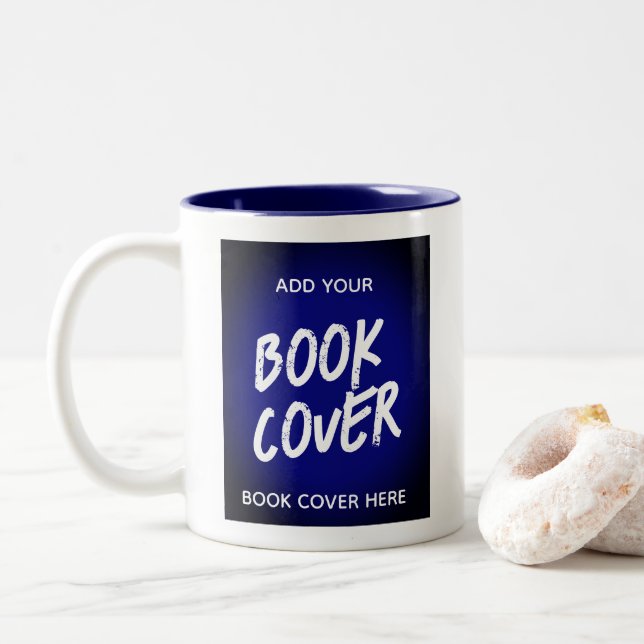 Bok Cover Blue Authation Promotional Bok Launch Två-Tonad Mugg (Med munk)