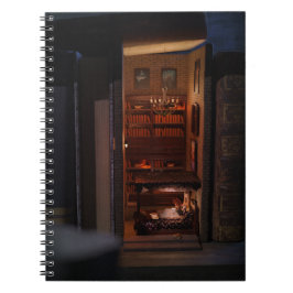 Bok diorama - läs i sängen anteckningsbok