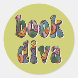 Bok Diva 2 Runt Klistermärke