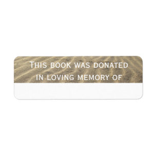Bok Donation Sticker Sand Returadress Etikett