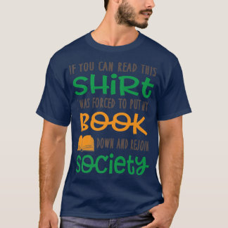 Bok Down and Rejoin Society Funny Bok Älskare Gift T Shirt