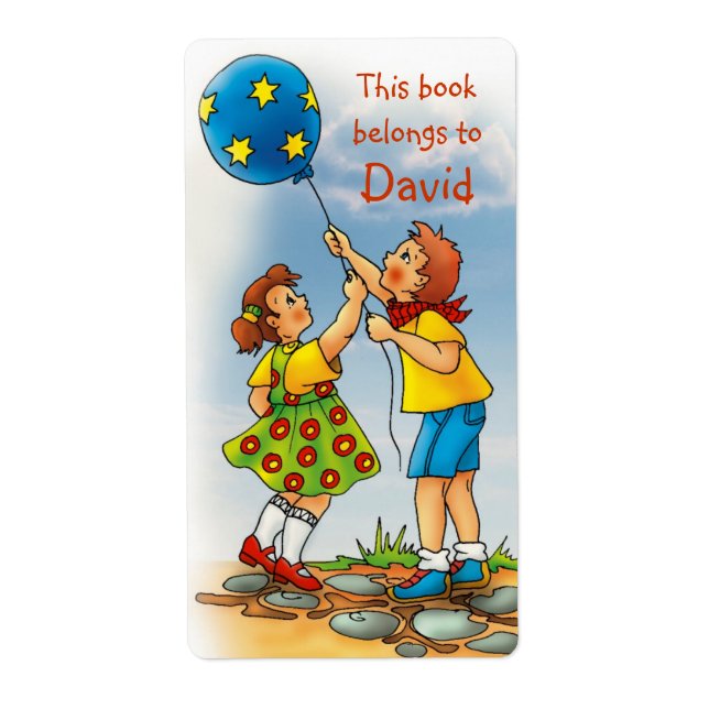 Bok-etiketter med barn fraktsedel (Framsidan)