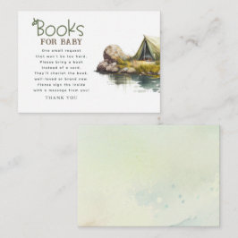 Bok för Baby Camping Baby Shower Request Card Tilläggskort