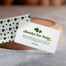 Bok för Baby St. Patrick Day Baby Shower Tilläggskort