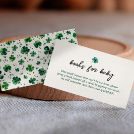 Bok för Baby St. Patrick Day Baby Shower Tilläggskort