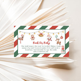 Bok för bebis Santa julfest inklusionskort Tilläggskort