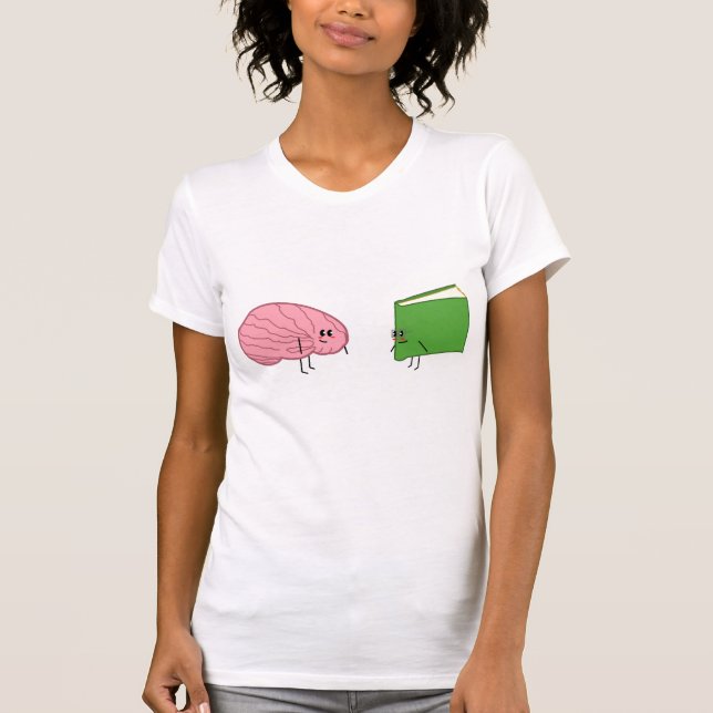 Bok för hjärna <3 tee shirt (Framsida)
