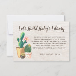 Bok för kaktus för ökenblomma lantlig för inbjudningar