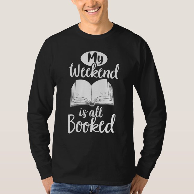 Bok för litteraturbokning i Bibliotek Roman T Shirt (Framsida)