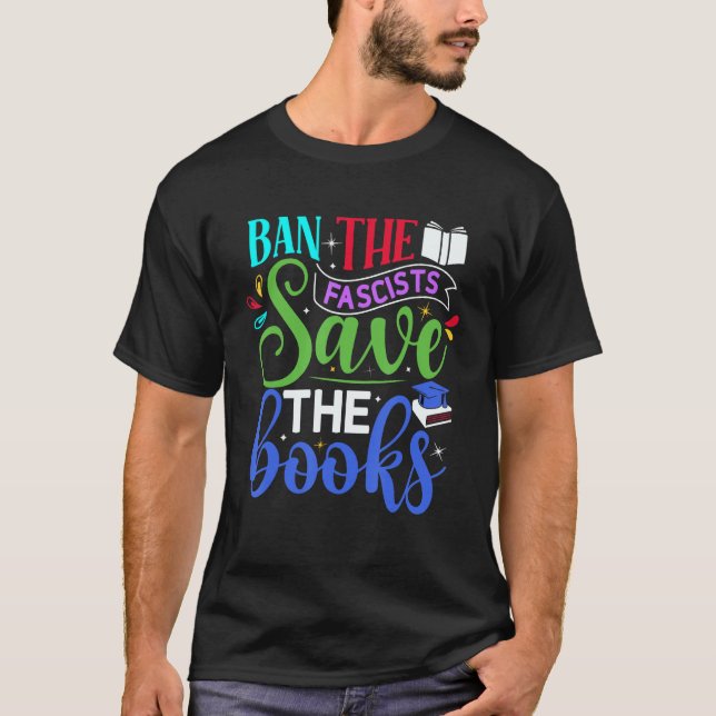Bok förbjuder fascisterna Spara Bokar T Shirt (Framsida)