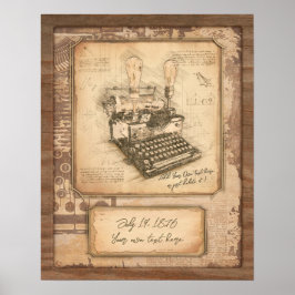 Bok författare/skrivprogram/utgivare. Vintage Art Poster