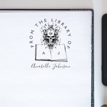 Bok från Bibliotek Goth Skull-skript för Initialer