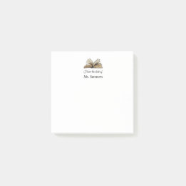 Bok från lärarskrivbordet post-it block