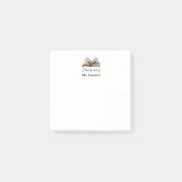 Bok från lärarskrivbordet post-it block