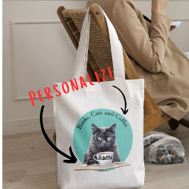 Bok-gåva, bokar-bokmask, kattlover tygkasse
