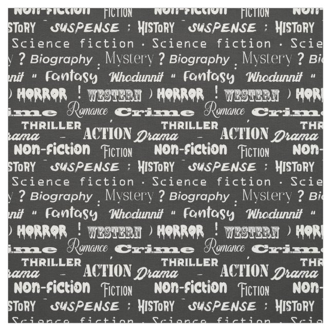 Bok Genres Black and White Tyg (Provkarta)