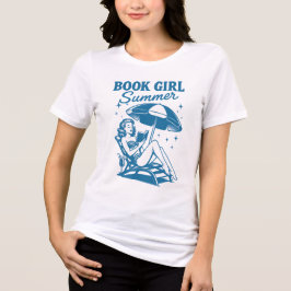 Bok Girl Summer Retro Vintage Pin-Up Stil T Shirt