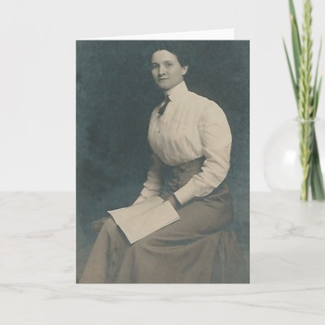 bok hälsningskort för dam kort (Framsida)