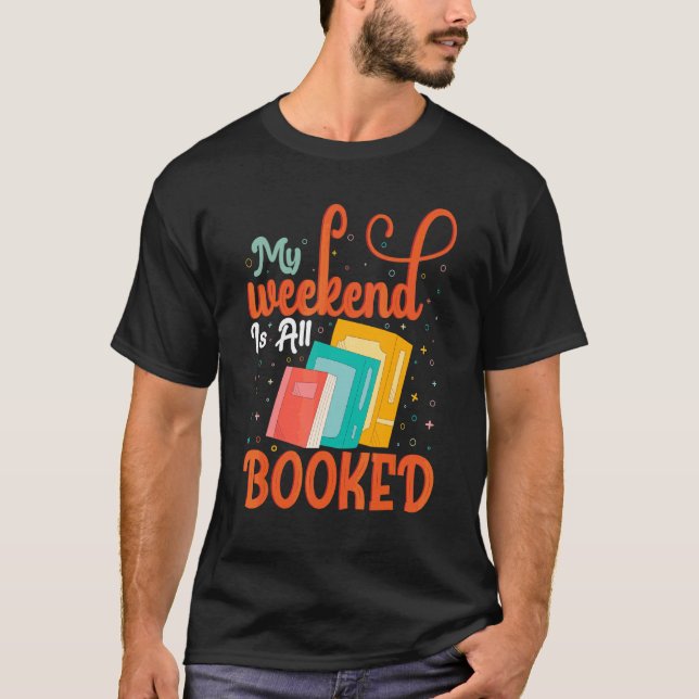 Bok  Helg Bokmask Pun Bok Läsande Text Desig T Shirt (Framsida)