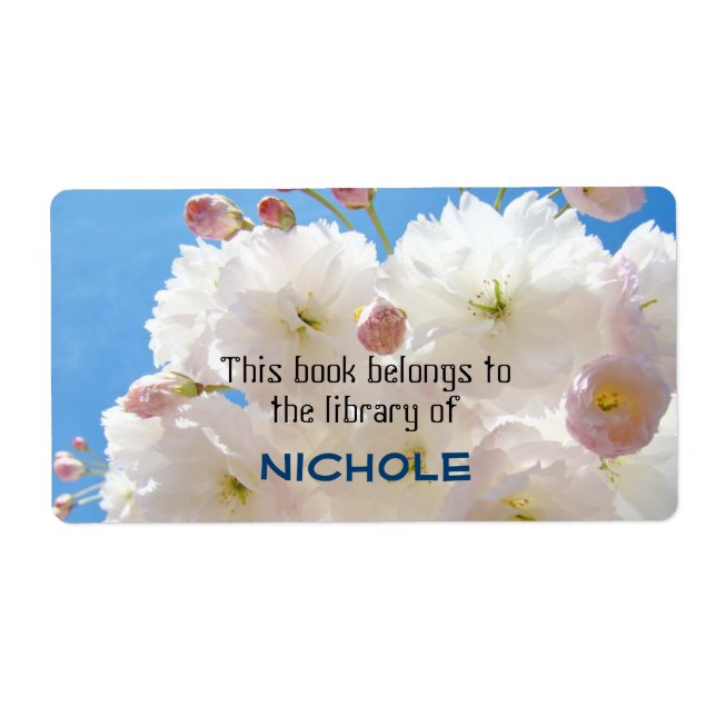 Bok hör till bibliotek på dina namnskyltar fraktsedel (Framsidan)