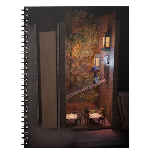 Bok-hyllinlägg - trappor till hemmet anteckningsbok (Framsidan)