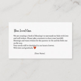 Bok i Blessings Nalle Baby Shower på hösten Tilläggskort