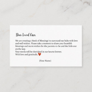 Bok i Blessings Nalle Baby Shower på hösten Tilläggskort