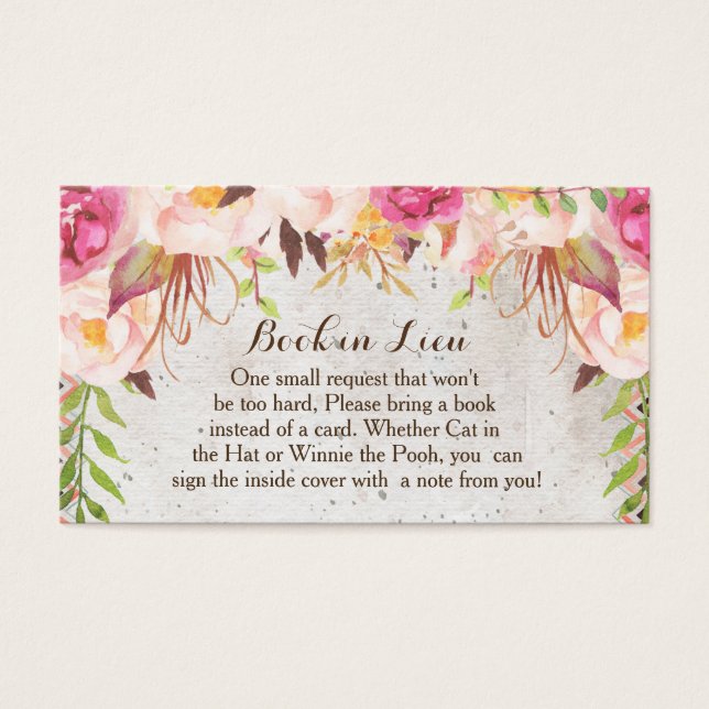 Bok i bojkotten Vattenfärgblommor Visitkort (Framsidan)