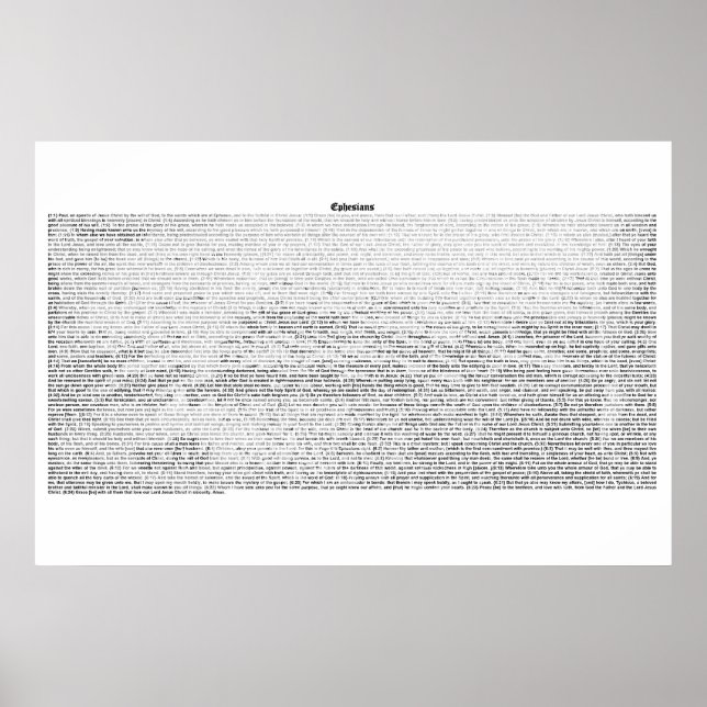 Bok i Efesierna (fullständig KJV-text) Poster (Framsidan)