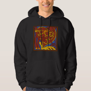 Bok i Kells Celtic Knot Medieval Bird Hoodie