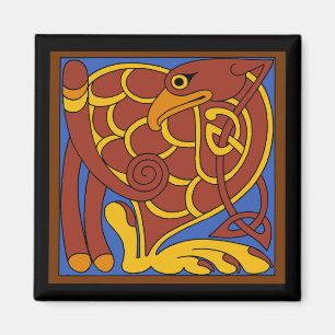 Bok i Kells Celtic Knot Medieval Bird Magnet