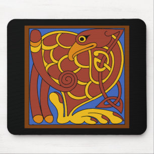 Bok i Kells Celtic Knot Medieval Bird Musmatta