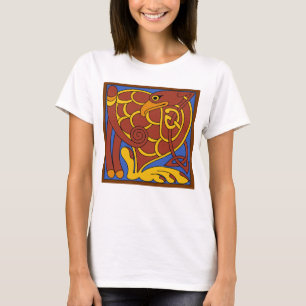 Bok i Kells Celtic Knot Medieval Bird T Shirt