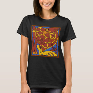 Bok i Kells Celtic Knot Medieval Bird T Shirt