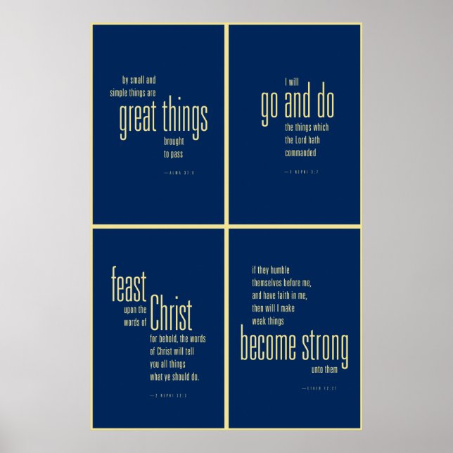 Bok i Mormon-samlingen poster. Poster (Framsidan)