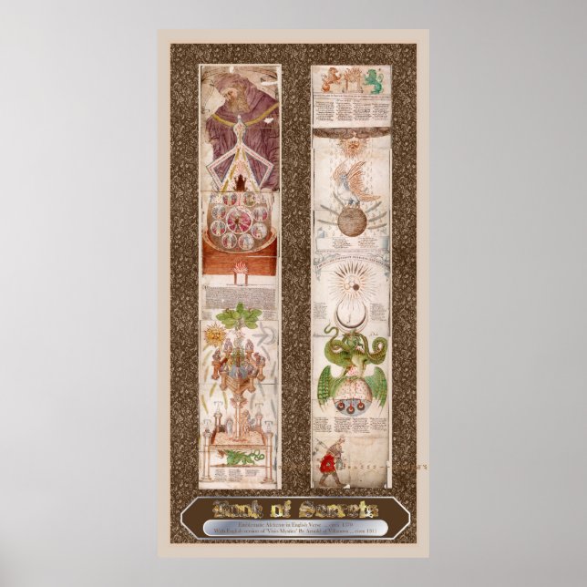 Bok i Secrets "Visio Mystica" Alchemy Poster (Framsidan)