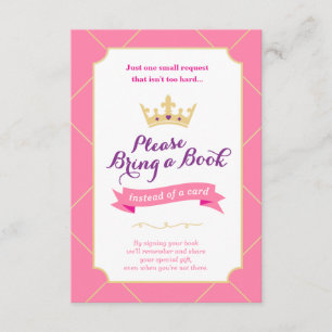 Bok i stället för ett kort Princess Baby Shower