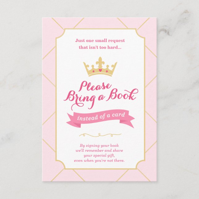 Bok i stället för ett kort | Princess Baby Shower  (Framsida)