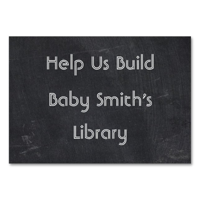 Bok i stället för kortet bordsnummer (Baksidan)