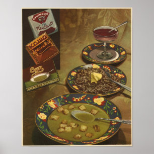 Bok i Tasty and Health Food, Sovjetunionen 1952 Poster